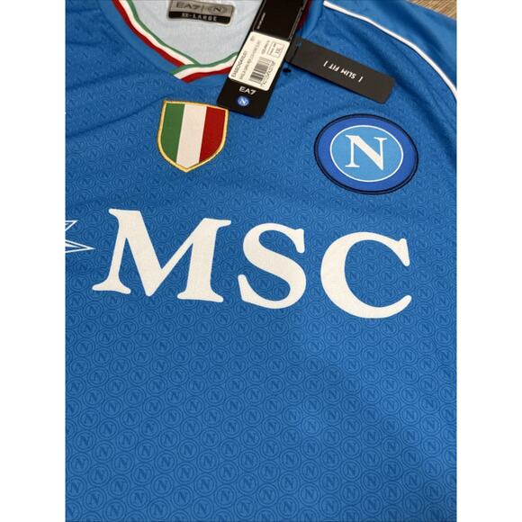 Napoli Shirt 2023 2024 Scudetto Home Size XXL Slim - Picture 3 of 9
